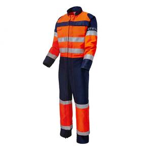 Uniformes ignifuges OEM d'approvisionnement d'usine Vêtements de travail Combinaison de travail de sécurité résistante au feu Uniforme de sécurité pour les travailleurs Vente en gros - Product Image 3