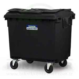 Hot Sale Best High Quality 1100L Black Plastic Waste Container Standing Structure Design - Product Image 2