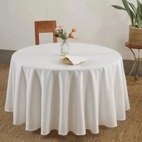 Nappe ronde en coton de haute qualité en gros pour la maison hôtel restaurants et café couverture de décoration de table faite à la main décoration de table blanche