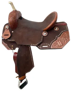 Silla de Montar de Doma Occidental Premium, Personalizada, Duradera y Cómoda, Cuero Genuino 100% Piel de Vaca, Hecha a Mano para Equitación Inglesa - Product Image 3
