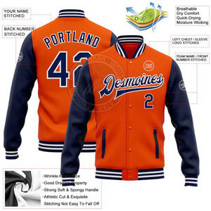 Blouson aviateur letterman à manches longues personnalisé de haute qualité veste universitaire hommes Baseball veste universitaire hommes vestes et manteau - Product Image 6