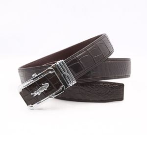 Ceintures pour homme en cuir d'alligator véritable de luxe de haute qualité tendance, longueur 120 cm, ceinture tendance pour homme, ceintures en cuir personnalisées - Product Image 2