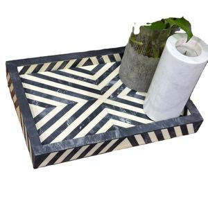 Premium Handmade Serving Tray with Intricate Bone Inlay Craft, Designed for Table Presentation, Luxury Home Decor, and <b>Gift</b> <b>Use</b> - Product Image 5