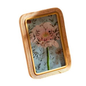 Soporte DE FOTOS DE ARTE Industrial de mediados de siglo, palmiloma de ratán Natural, forma de volumen pulido, lote cómodo, boceto, muebles comerciales - Product Image 1