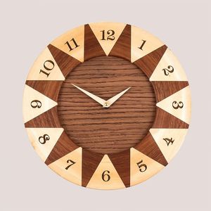 นาฬิกาแขวนผนังไม้แบบกำหนดเองทำด้วยมือสำหรับตกแต่งบ้านหรูหราตัวเรือนไม้ไผ่ทันสมัยมีกุหลาบธรรมชาติสำหรับงานแต่งงาน - Product Image 5