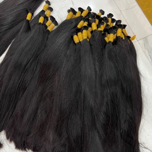 Cutícula negra recta natural de un solo donante cruda alineada para blanquear la extensión de cabello humano brasileño - Product Image 4