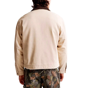 Chaqueta de trabajo de lona personalizada OEM para hombre, chaqueta de trabajador con forro acolchado de alta calidad, chaqueta de trabajo de lona de algodón con cremallera personalizada para hombre - Product Image 6