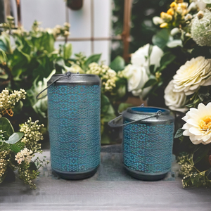 DÉCORATIF MODERNE NOIR ROND SUSPENDU LANTERNE MÉTAL DÉCOR MAISON TABLE TOP FÊTE UTILISATION BOUGIE - Product Image 2