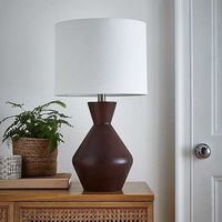 Lámpara de Mesa de Madera con Pantalla de Tela a Precio Accesible, Ideal para Decoración de Mesa en Sala de Estudio y Sala de Estar