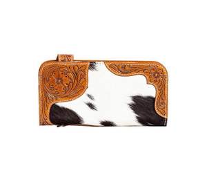 Premium Vintage Western Fashion Style véritable peau de vache à la main embrayages nouveau Style usiné portefeuilles avec fente pour carte de crédit - Product Image 3