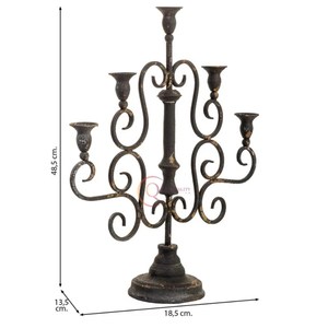 เชิงเทียนทองเหลืองสีดำดีไซน์สุดมหัศจรรย์เชิงเทียนสำหรับงานแต่งงานปาร์ตี้เทียนที่ไม่เหมือนใคร - Product Image 4