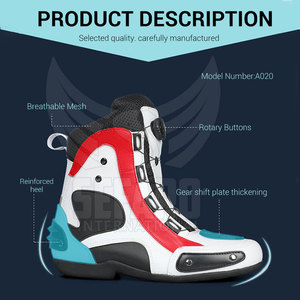 New Style Custom Design Leather Motorbike Shoes Professional Manufactures Adult Motorbike Shoes - Product Image 4