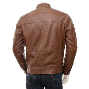 Chaqueta de Cuero Estilo Urbano para Hombre - Moderna y Resistente - Fácil de Combinar con Jeans - Chaqueta de Cuero Negra para Hombre - Product Image 4