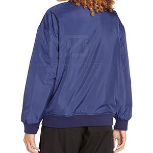 Servicio OEM, Chaqueta Bomber de Punto con Cuello Alto Personalizable para Mujer, Prenda de Moda Transpirable de Alta Calidad - Product Image 6