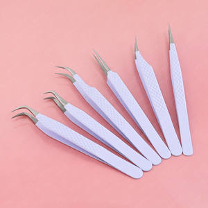 Pinzas para Extensión de Pestañas con Punta de Fibra Clásica de Primera Calidad, Ligeras, Precisas, Antiestáticas, Herramienta para Aislamiento de Pestañas - Product Image 6