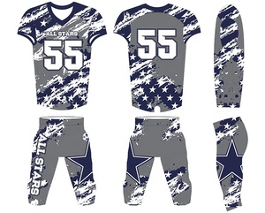 Maillot de football américain sur mesure de dernière génération, manches courtes, 100% polyester, impression par sublimation, faible MOQ, personnalisation complète - Product Image 4