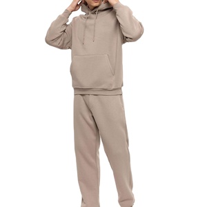 Ensemble sweat à capuche et jogging oversize à épaules tombantes pour homme, en molleton de coton épais, style baggy, collection hiver 2026 - Product Image 2