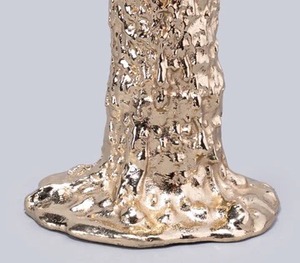 Luxury Golden Textured Glass Hurricane <b>Candle</b> <b>Holder</b> Creates Inviting Ambiance And Sophisticated Home Decor - Product Image 5