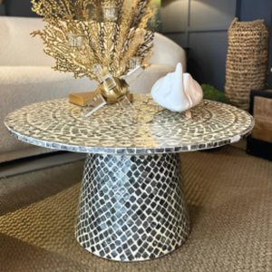 Venta al por mayor hecha a mano de madreperla mesa de centro redonda de gama alta muebles de sala de estar diseño contemporáneo buen precio Vietnam - Product Image 5