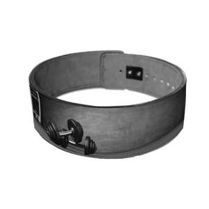 Cinturón de levantamiento de pesas con estampado personalizado, alta calidad, con forro de gamuza y hebilla de rodillo de acero para palanca de elevación - Product Image 1