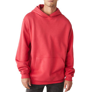 2025 sweats à capuche surdimensionnés épais goutte épaule plaine blanc personnalisé hommes sweats à capuche hiver haute qualité coton éponge français - Product Image 1