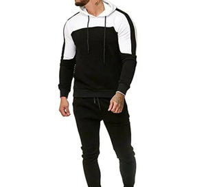 Survêtement bloc deux pièces couleur personnalisée de haute qualité pour hommes et femmes sweats à capuche et sweat-shirts d'hiver avec logo - Product Image 4