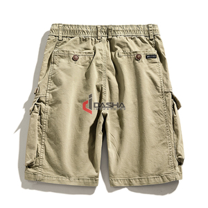 Nouveau pantalon coupe-vent tendance pour hommes Short cargo en toile à motif uni pour la course à pied et le jogging avec impression numérique - Product Image 1