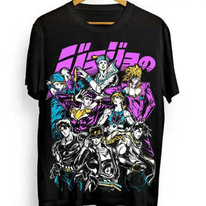 เสื้อยืดอนิเมะ Jojo's Bizarre Adventure ผ้าคอตตอนเจอร์ซีย์ 100% ลายเรียบ มีให้เลือกน้ำหนัก 280 กรัม 240 กรัม 200 กรัม - Product Image 1