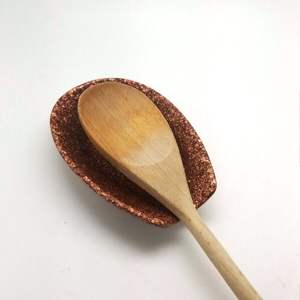 ที่วางช้อนทองแดงแบบสั่งทำได้งานหัตถกรรมอินเดียทำด้วยมือสีตามสั่ง - Product Image 2