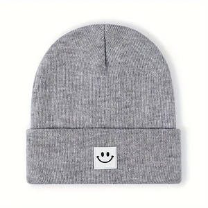 Bonnet en tricot multicolore de haute qualité 100% acrylique Logo personnalisé en gros mignon visage bonnets Stretch tricoté chapeau pour l'hiver - Product Image 4