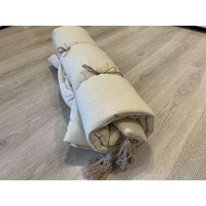 Manta de Picnic Ecológica de Algodón Orgánico Crudo de 60x150cm, Cubierta para Sofá con Borlas - Product Image 4