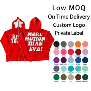 Sudadera con Capucha y Cremallera Estampada, Logotipo Personalizado, Sudadera con Cremallera Completa, Bordada, Estilo Y2K, Ropa Urbana para Hombre y Mujer, Marca Privada, Temporada de Invierno - Product Image 6