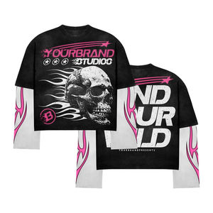 Conjunto de Sudadera Unisex de Gran Tamaño, Lavado Ácido, Desteñido al Sol, Estilo Desgastado, 420 g/m², Fabricante, Nuevo Modelo 2026 - Product Image 5