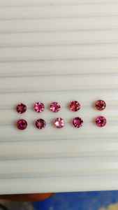 Venta caliente Rosa turmalina Natural 5mm forma suelta facetada Original cuarzo corte piedras para joyería alta calidad Original - Product Image 3