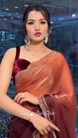 Nouveau style de designer Rich Ramgoli Party Wear Saree avec panneau de diamant fait à la main WorkSaree Collection