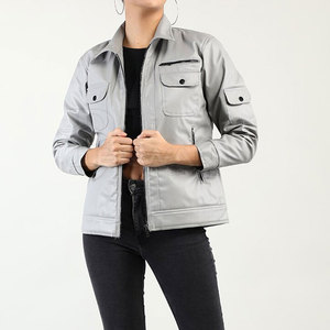 Chaqueta de cuero duradera a prueba de viento para mujer Venta caliente de alta calidad Mejor diseño Ropa de mujer Chaquetas de cuero - Product Image 5