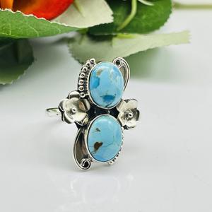 Anillo de turquesa Mohave natural, anillo de Plata de Ley 925, anillo hecho a mano, anillo bohemio, anillo de diseñador, anillo de moda, anillo bohemio, regalo - Product Image 5