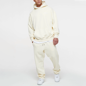 ชุดวอร์มกางเกงผ้าฟลีซทรงโอเวอร์ไซส์สำหรับผู้ชายชุดวอร์มผ้าฝ้าย100% คลาสสิกสำหรับผู้ชายมีน้ำหนักมาก - Product Image 5