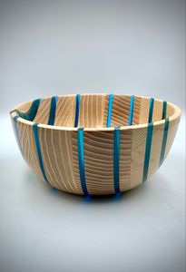 Cuencos de Madera con Resina Epoxi Azul, Hechos a Mano, Ecológicos, de Calidad de Exportación, para Fiestas, Hogar, Hotel y Restaurante - Cuenco Clásico para Servir - Product Image 2