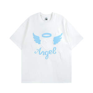 100% algodón para hombres para Puff Print camisetas estilo personalizado Casual liso manga corta secado rápido de gran tamaño modelo de talla grande inspirado - Product Image 6