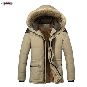 2025 Winter Men's Plus Size Puffer <b>Jacket</b> <b>Canvas</b> Stand Collar Front Pocket Custom Color & Design Outdoor - Product Image 1