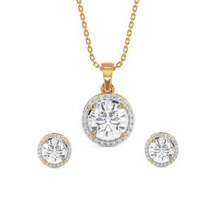NOVAMART Fine 925 <b>Sterling</b> <b>Silver</b> Talia Pendant <b>Earring</b> Chain <b>Set</b> Fine Jewelry for Women Wholesale Export - Product Image 1