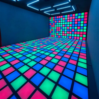 Plancher de danse LED multicolore pour intérieur et extérieur, éclairage de scène disco de Noël