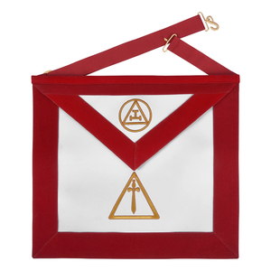 Grand Officiers Anglais Royal Arch Tablier Rouge & Bleu Vente en gros CustomizedMasonic Regalia Brodé Maçons Tablier Maçonnique - Product Image 1