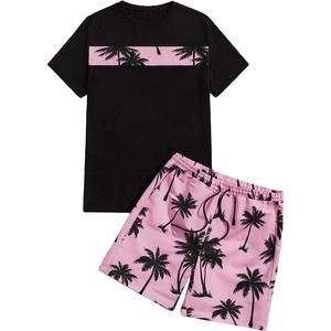 2025 Men Summer Shorts <b>Set</b> Custom logo Suit Men Short Sleeve Tshirt Shorts <b>Sets</b> Two Pieces Fitness <b>Set</b> Casual Tracksuit - Product Image 4