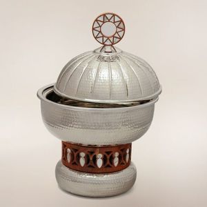 Nouvelle marmite chauffante moderne en métal, écologique, élégante, décorative pour table, pot à soupe de qualité supérieure, fait main, à gaz - Product Image 4