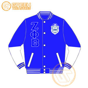 Personnalisé Zeta Phi Beta Varsity Veste Sororité Vêtements Haute Qualité Respirant Satin Brodé Crest & Lettres Fine Femmes - Product Image 3