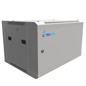 Rack de pared Extralink 6U 600x450 ASP gris, puertas totalmente metálicas - Product Image 1