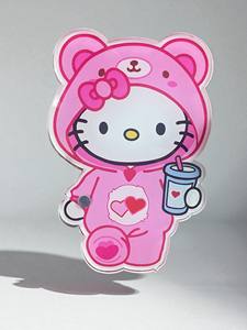 Etiqueta privada, herramientas de pestañas magnéticas acrílicas sostenibles, azulejos de pestañas de Hello Kitty, herramienta de belleza multifuncional con flor de corazón - Product Image 3