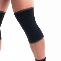 Rodillera de Neopreno Gruesa con Gel, Ajustable, Terapia Frío/Calor, Protección Profesional para Deportes, Negra/Azul, para Lesiones